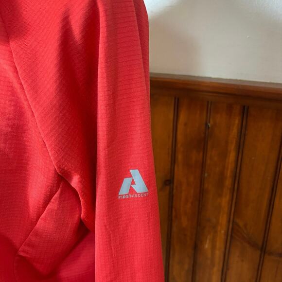 Eddie Bauer First Ascent Womens Red Orange Full Zip Sweatshirt Jacket Large - Picture 3 of 8